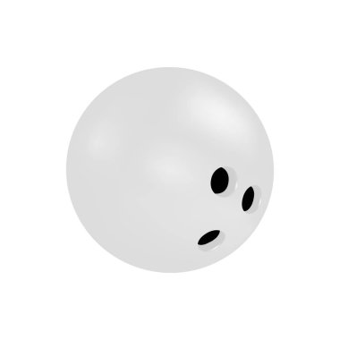 Beyaz arka plan üzerinde bowling topu. Vektör çizim.