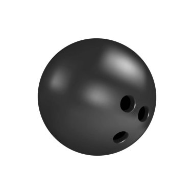 Beyaz arka plan üzerinde bowling topu. Vektör çizim.