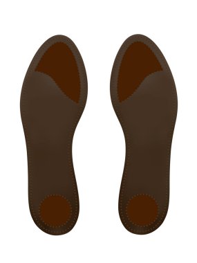 Beyaz bir arka plan üzerinde ortotik tabanlık. Vektör çizim.