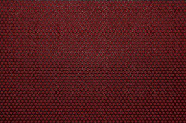 Siyah demir net arkasında kırmızı arka plan.