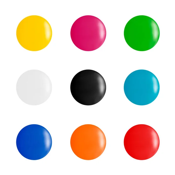 Boutons Lumineux Colorés Pour Attacher Des Notes Illustration Vectorielle — Image vectorielle