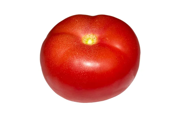 Tomate Vermelho Isolado Sobre Fundo Branco — Fotografia de Stock