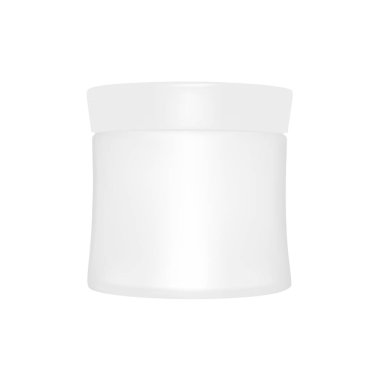 Krem etiketsiz kapsayıcısı. Vektör çizim.