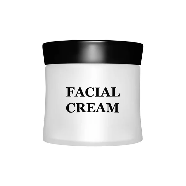 Creme Facial Isolado Fundo Branco Ilustração Vetorial — Vetor de Stock