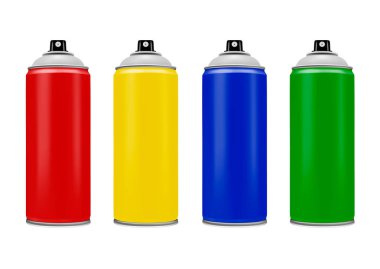 Beyaz arka plan üzerinde boya ile sprey. Sprey boya. Vektör çizim.