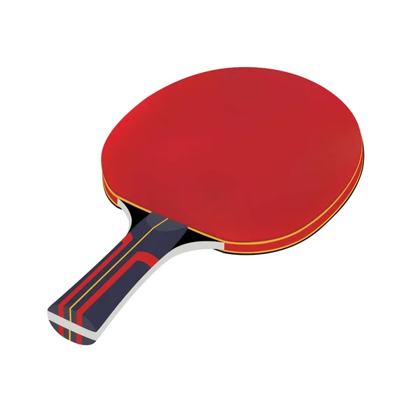 Raqueta Tenis Vector Sobre Fondo Blanco Paleta Ping Pong Vector — Vector de stock