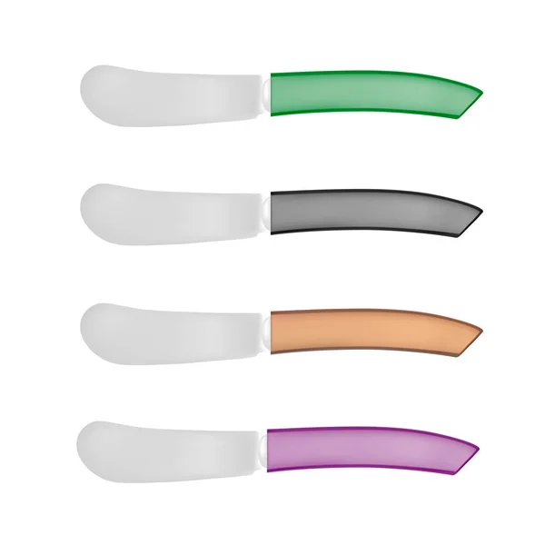 Couteau Beurre Dans Vecteur Couteau Beurre Sur Fond Blanc — Image vectorielle