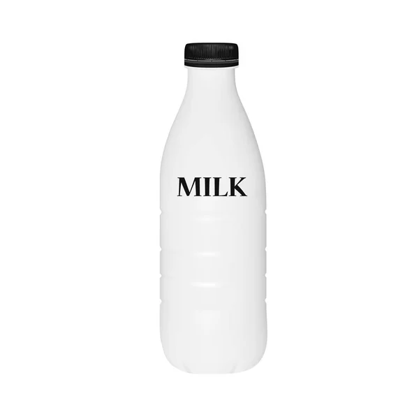 Mjölkflaska Vektor Vit Bakgrund — Stock vektor