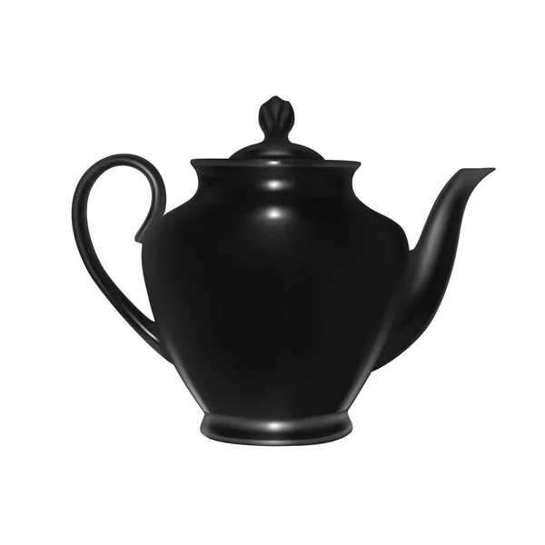陶瓷茶壶在载体 — 图库矢量图片