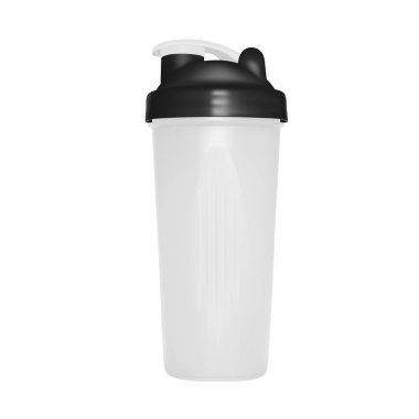 Beyaz arka plan üzerinde vektör Shaker protein shakes.