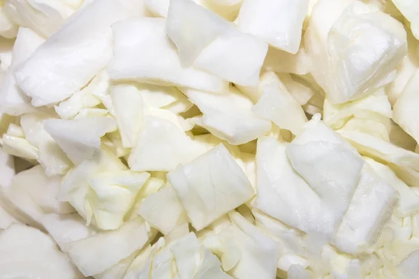 White cabbage, diced.Background of white cabbage.