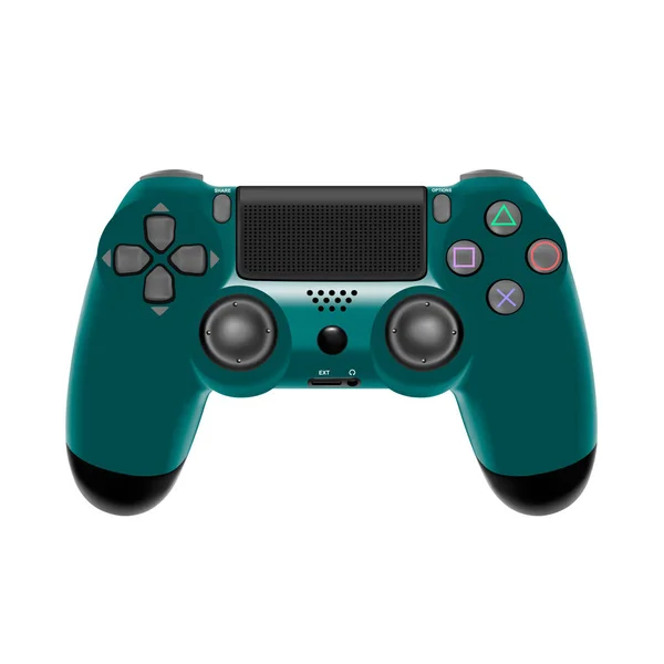 Gamepad Para Juego Consola Controlador Juego Aislado Sobre Fondo Blanco — Vector de stock