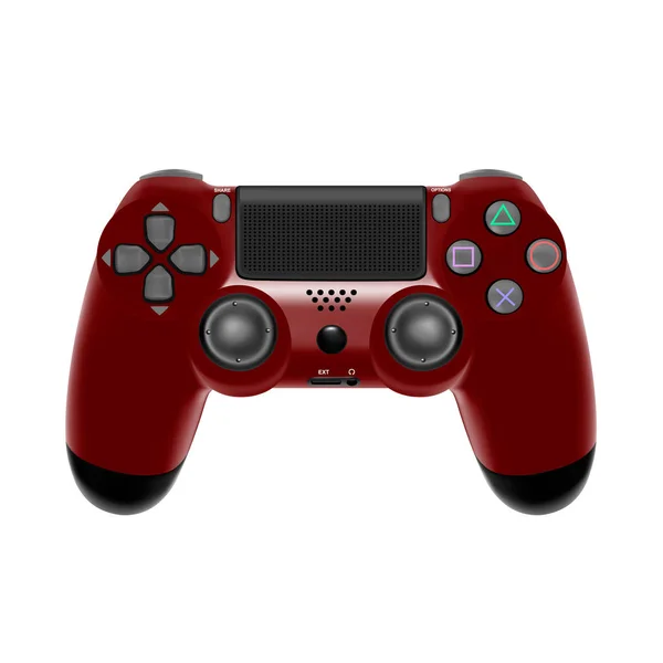 Gamepad Para Juego Consola Controlador Juego Aislado Sobre Fondo Blanco — Vector de stock