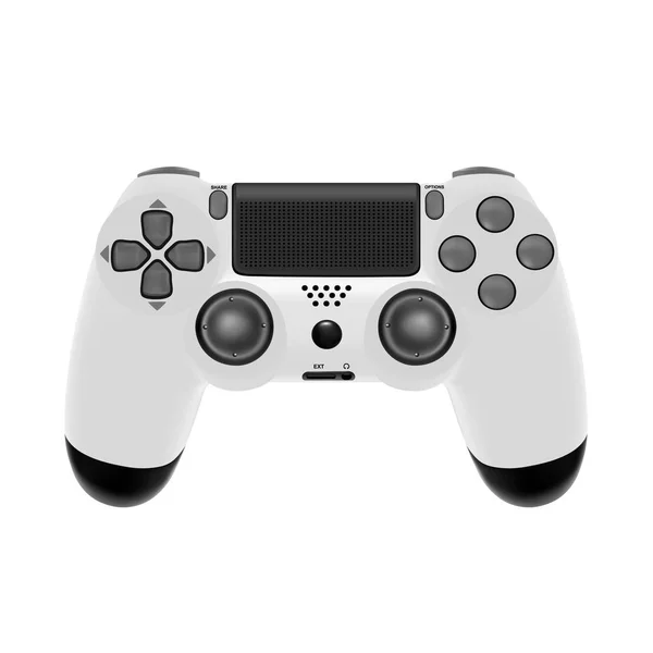 Gamepad Console Game Game Controller Isolated White Background — Stock Vector