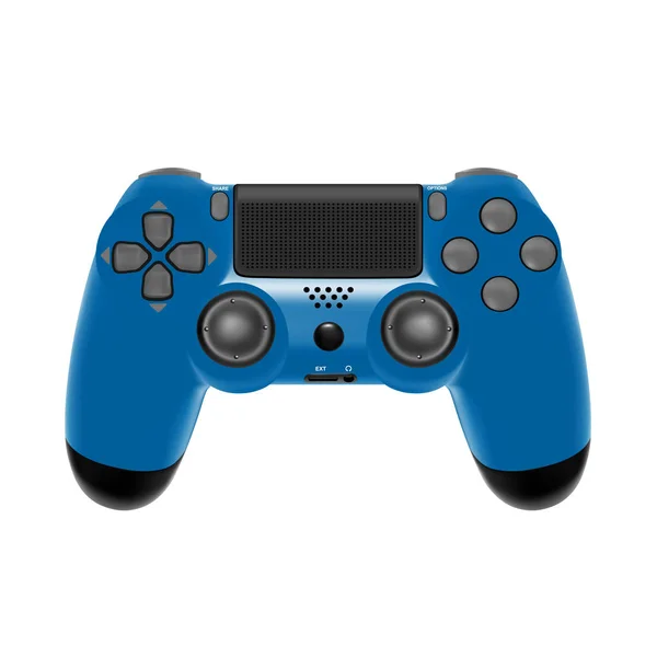 Gamepad Voor Een Console Spellen Spelbesturing Geïsoleerd Witte Achtergrond — Stockvector