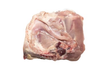 Beyaz arka plan üzerinde ham taze tavuk uyluk.