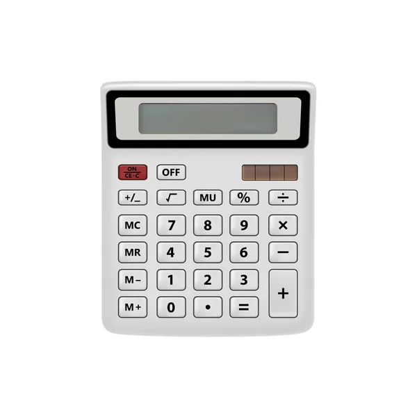 Białym Tle Realistyczne Kalkulator Kalkulator Jest Wektorze Ilustracja Wektorowa Kalkulator — Wektor stockowy