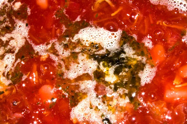 Borsch Russo Vermelho Fundo Sopa — Fotografia de Stock