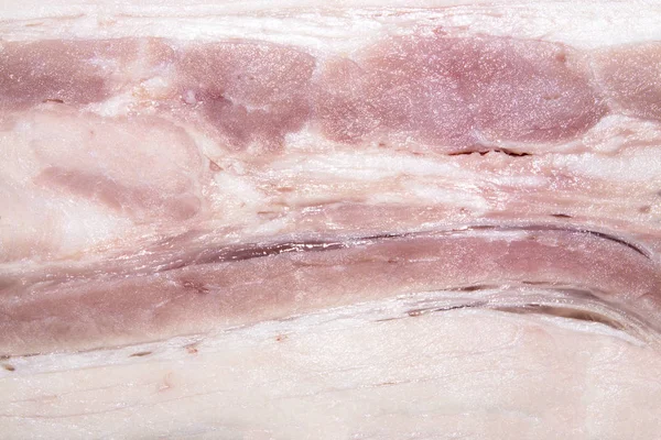 Texturen Bacon Konsistens Sidfläsk Lager Kött Med Bacon — Stockfoto