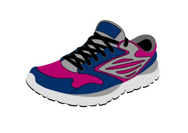 Spor ayakkabı beyaz arka plan üzerinde vektör.