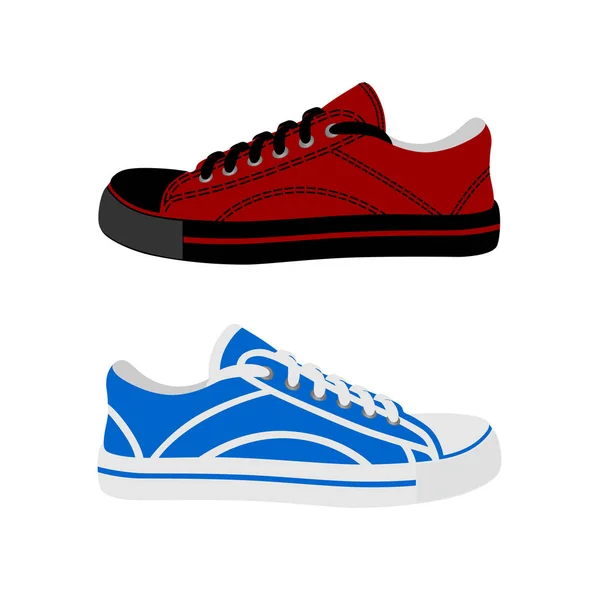 Spor Ayakkabı Beyaz Bir Arka Plan Üzerinde Vektör Içinde Logo — Stok Vektör