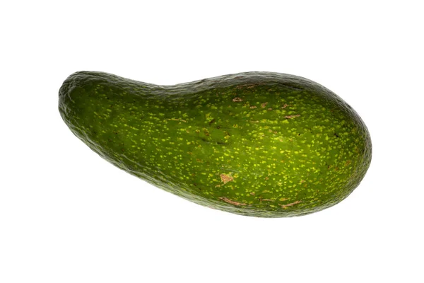 Avocado Verde Maturo Avocado Isolato Sfondo Bianco — Foto Stock