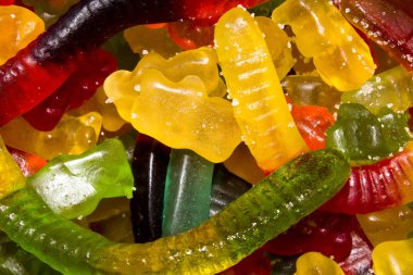 Marmelat arka plan. Germe marmelat şeker. Şekerleme renkli marmelat.