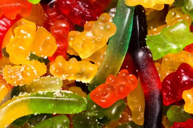 Marmelat arka plan. Germe marmelat şeker. Şekerleme renkli marmelat.