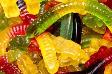 Marmelat arka plan. Germe marmelat şeker. Şekerleme renkli marmelat.