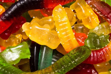 Marmelat arka plan. Germe marmelat şeker. Şekerleme renkli marmelat.