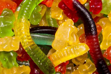 Marmelat arka plan. Germe marmelat şeker. Şekerleme renkli marmelat.