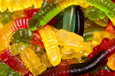 Marmelat arka plan. Germe marmelat şeker. Şekerleme renkli marmelat.