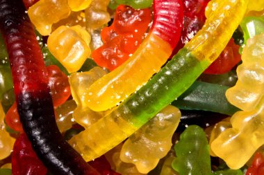 Marmelat arka plan. Germe marmelat şeker. Şekerleme renkli marmelat.