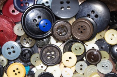 Farklı bir vintage düğmeleri arka plan 's.