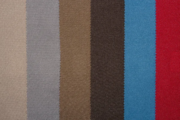 Ukázka Pestrobarevným Textury Tkanin Pozadí Různých Barevných Textilií — Stock fotografie