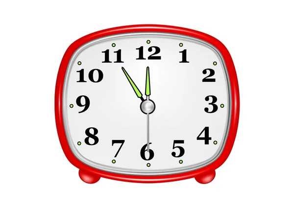 Horloge Table Vecteur Sur Fond Blanc Réveil Bureau Vecteur Sur — Image vectorielle