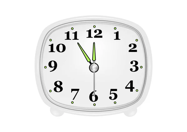 Horloge Table Vecteur Sur Fond Blanc Réveil Bureau Vecteur Sur — Image vectorielle