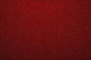 Yoğun Tekstil kırmızı doku. Örgülü kırmızı arka plan.