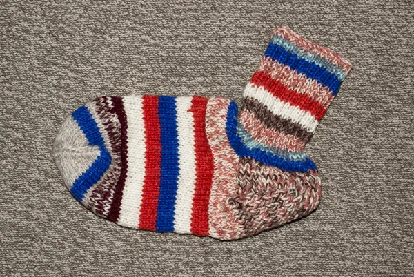 Knitted wool socks.Background knitting wool socks spokes.