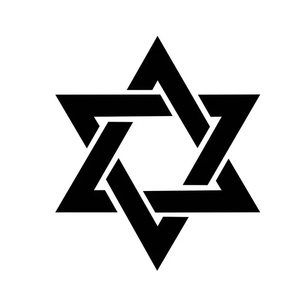 在矢量中的大卫标志的明星 大卫的犹太星在向量在白色背景 — 图库矢量图片