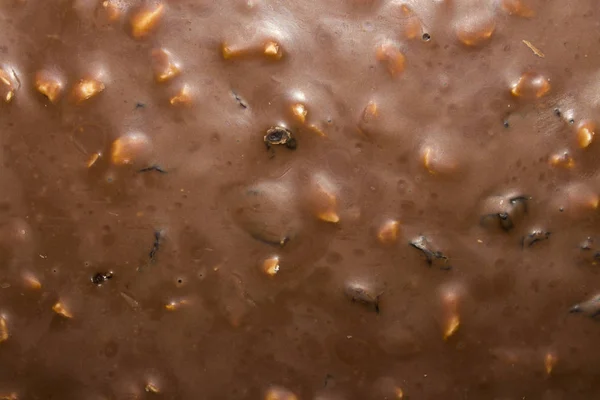 Textúra Tejcsokoládé Mazsolát Diót Csokoládé Felülnézet — Stock Fotó