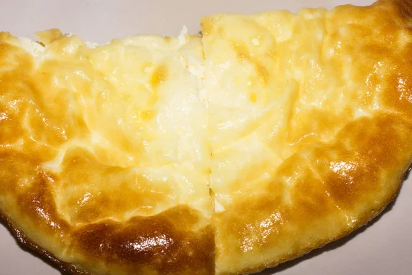 Omelet Van Kippeneieren Thuis Gekookt Omelet Gaar Oven — Stockfoto