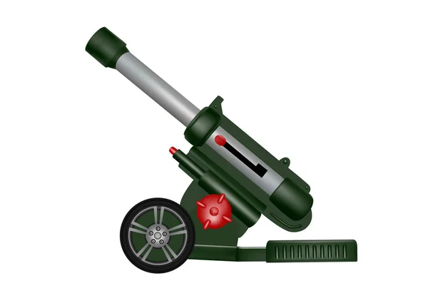 Artilleriegewehr Vektor Illustration Spielzeug Kunststoff Artilleriegewehr Vektor — Stockvektor