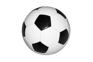 futbol topu beyaz arkaplanda izole edildi.