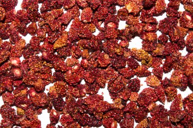 Kurutulmuş çilek. Kurutulmuş çilek arka planı.