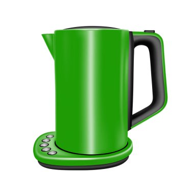 Vektörde bir stand üzerinde elektrikli su ısıtıcısı.