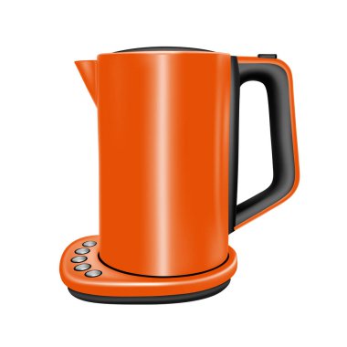 Vektörde bir stand üzerinde elektrikli su ısıtıcısı.