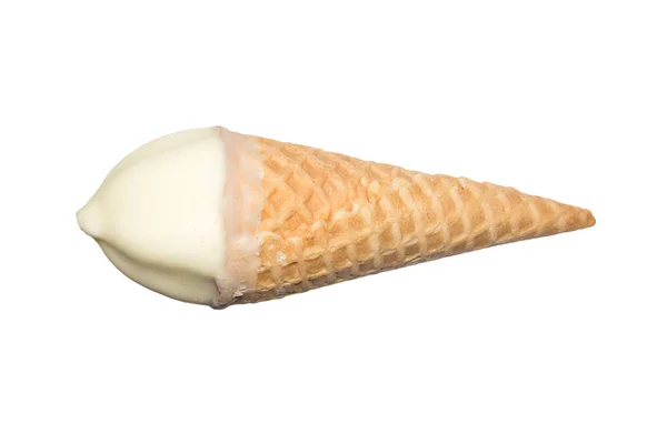 Вафельна Трубка Морозивом — стокове фото