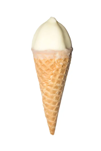 Вафельна Трубка Морозивом — стокове фото