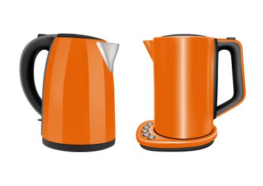 Mutfakta ev kullanımı için iki aletleri elektrikli su ısıtıcıları seti.